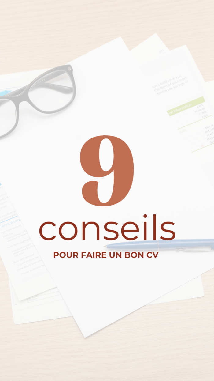 Image pour représenter les 9 conseils pour faire un bon CV